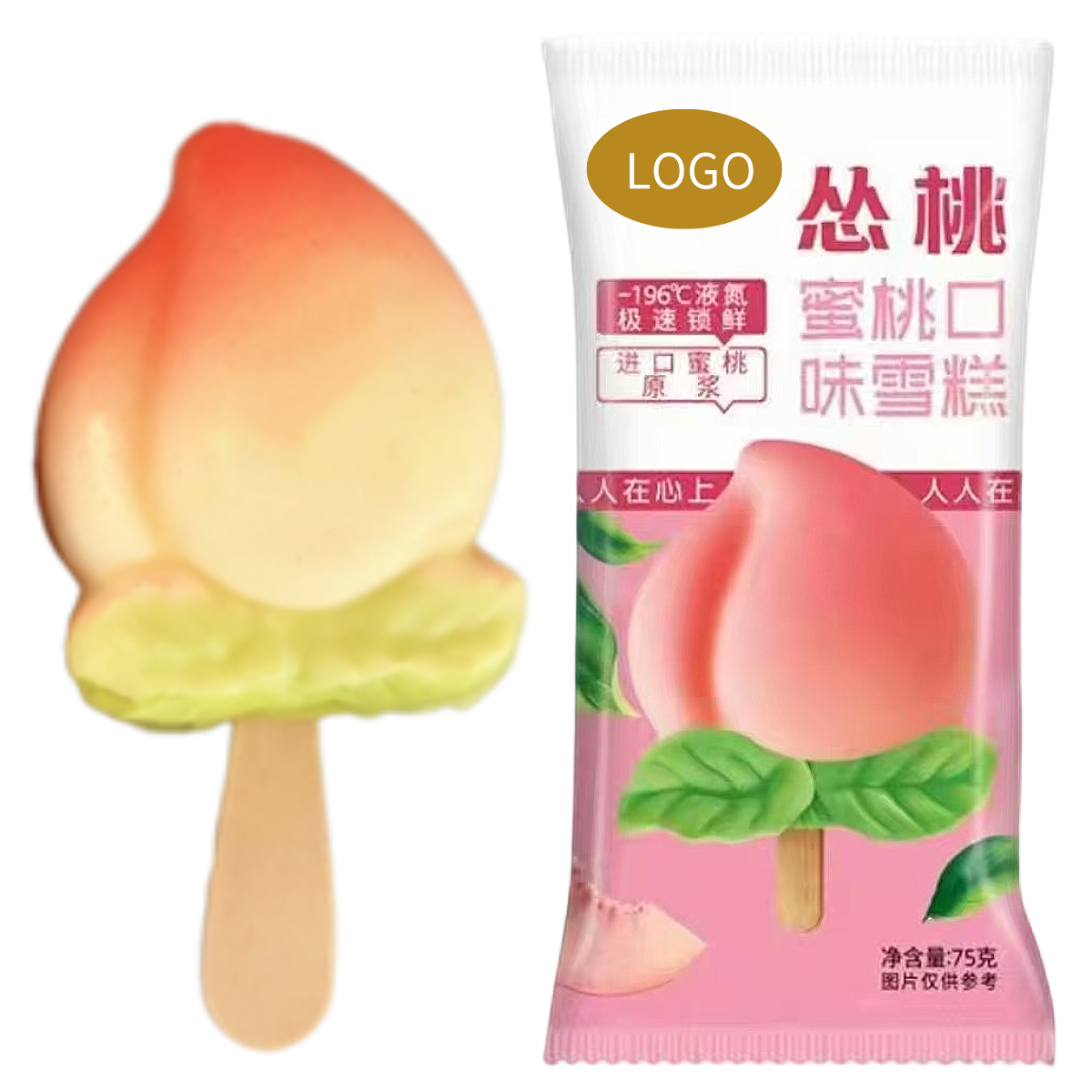 Peach-Shaped Ice Cream